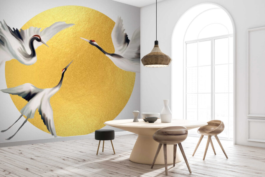Group of birds flying in the air