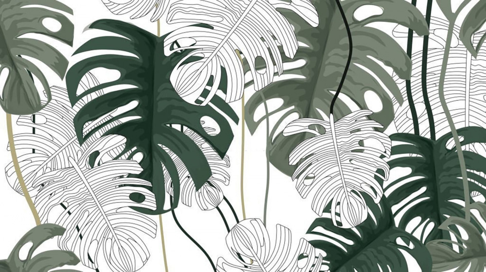 Lush green leaves in harmony Lush green leaves in harmony
