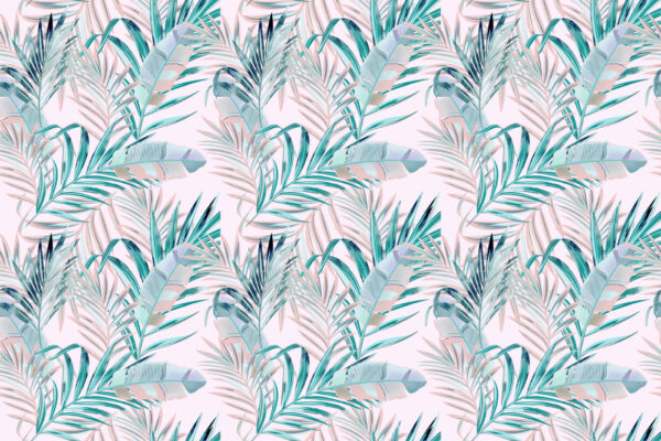 Pattern of leaves on a pink background Pattern of leaves on a pink background