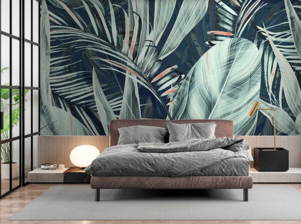 Tropical foliage in serene colors Tropical foliage in serene colors