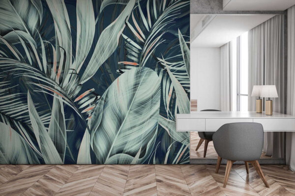 Tropical foliage in serene colors Tropical foliage in serene colors