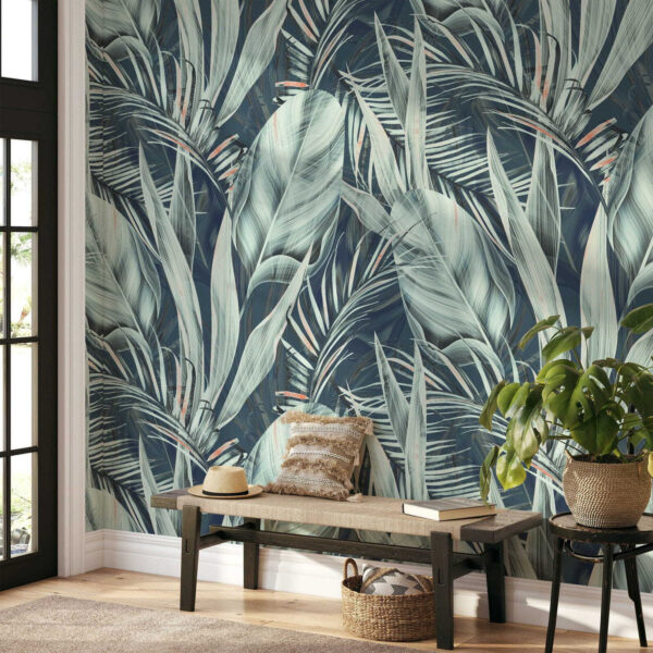 Tropical foliage in serene colors Tropical foliage in serene colors
