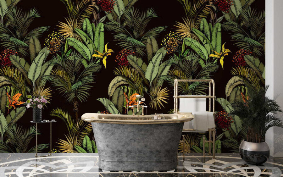Wall murals Pattern of tropical plants