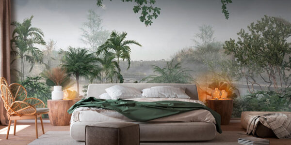 Serene morning in lush greenery Serene morning in lush greenery