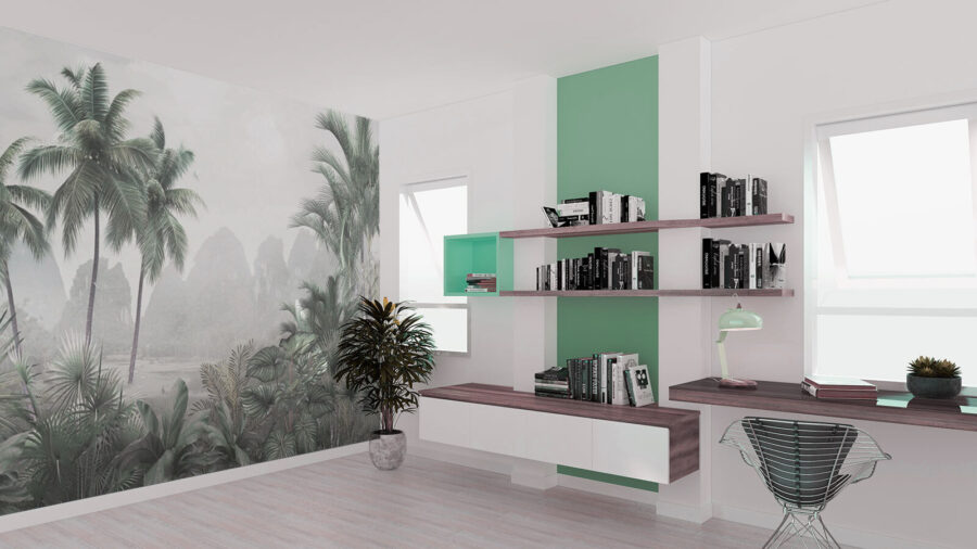 Wall murals Group of palm trees and mountains - Image 3