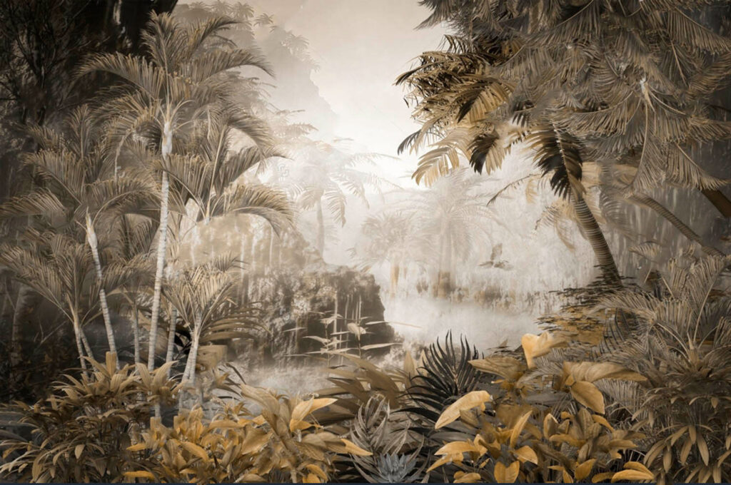 Painting of a forest Painting of a forest