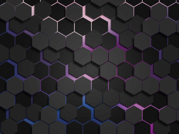 Group of black hexagons Group of black hexagons
