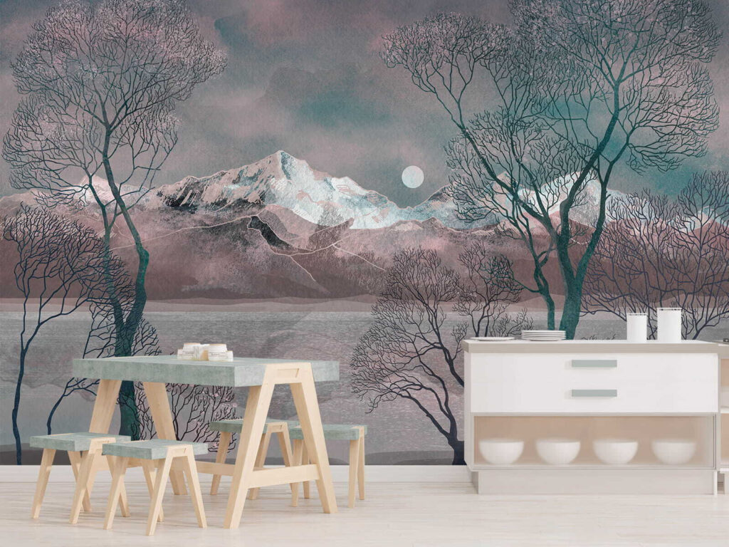 Landscape with trees and mountains u80027pik1 1024x768 - Landscape with trees and mountains - tegory