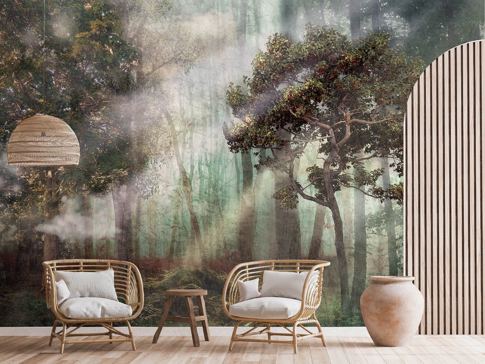 Foggy forest with trees and fog u80281pig1m - Foggy forest with trees and fog - tegory