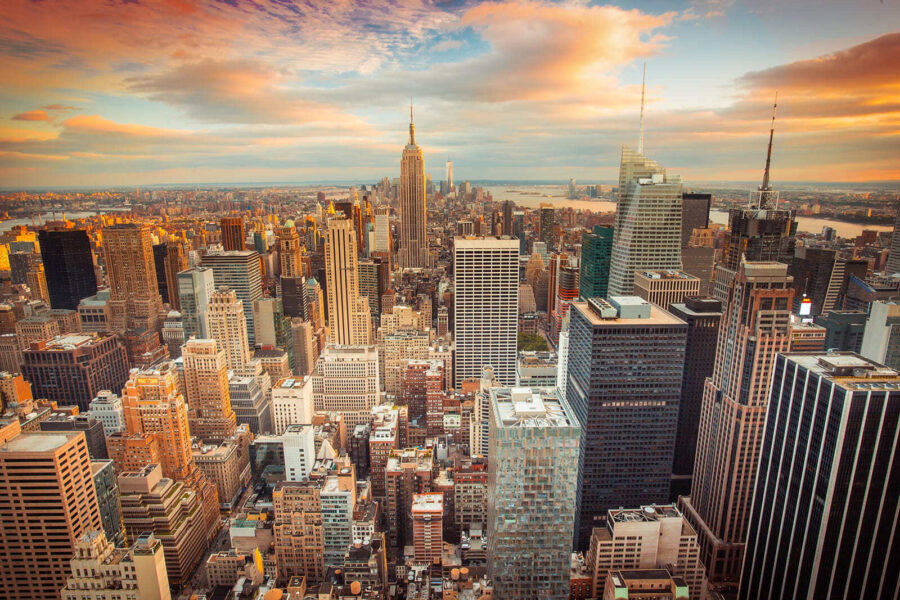 City with many tall buildings City with many tall buildings