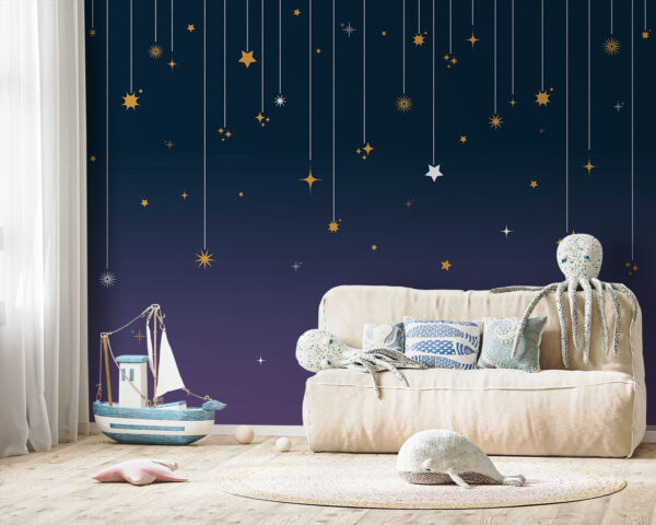 Wall mural Wall mural Stars and stars from lines (SKU: u98767v2)