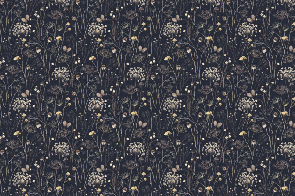 Pattern of flowers on a black background Pattern of flowers on a black background