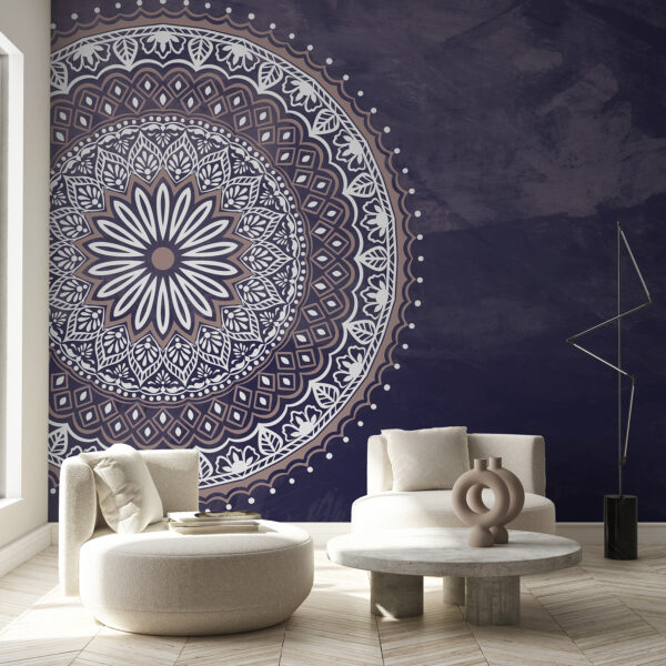 Wall mural Wall mural A purple and white mandala (SKU: u98495v3)