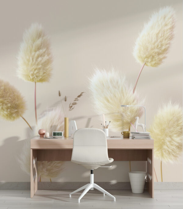Wall mural Wall mural A group of white fluffy flowers (SKU: u98432v1)