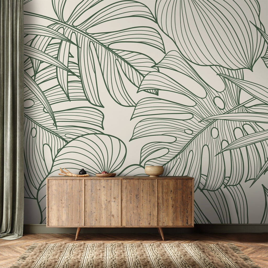 Elegant green foliage pattern design