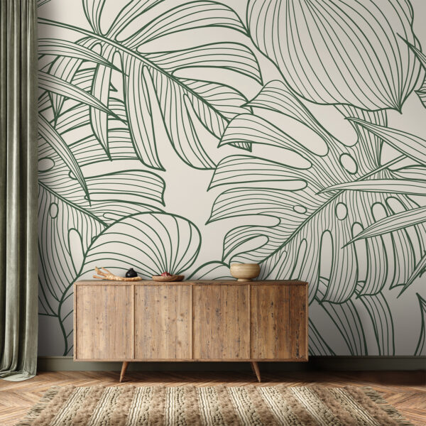 Elegant green foliage pattern design. Elegant green foliage pattern design.
