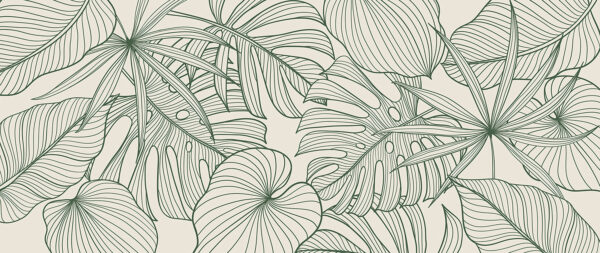 Elegant green foliage pattern design. Elegant green foliage pattern design.