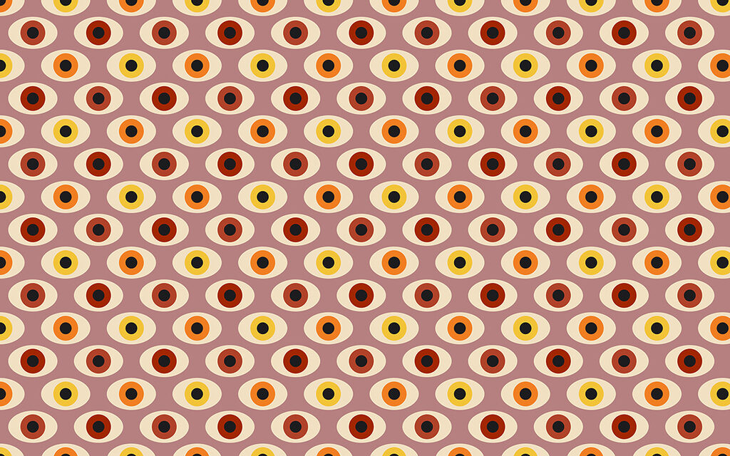 A pattern of colorful ovals