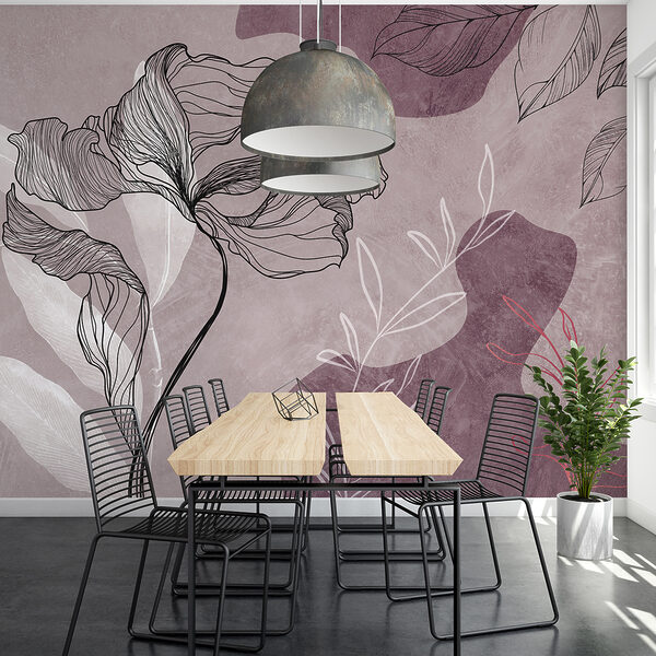 Wall mural Wall mural A drawing of a flower (SKU: u71303v3)