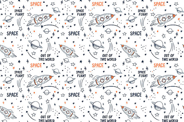 A pattern of rockets and stars A pattern of rockets and stars