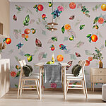 Wall murals A pattern of fruit and leaves