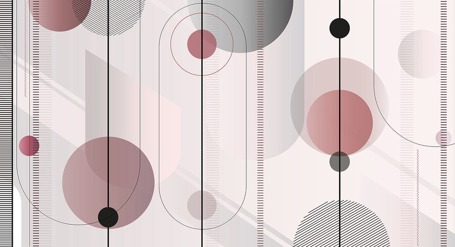 Wall murals Abstract shapes in soft color palette. - Image 4