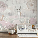 Whimsical woodland creatures in harmony Wall mural Whimsical woodland creatures in harmony