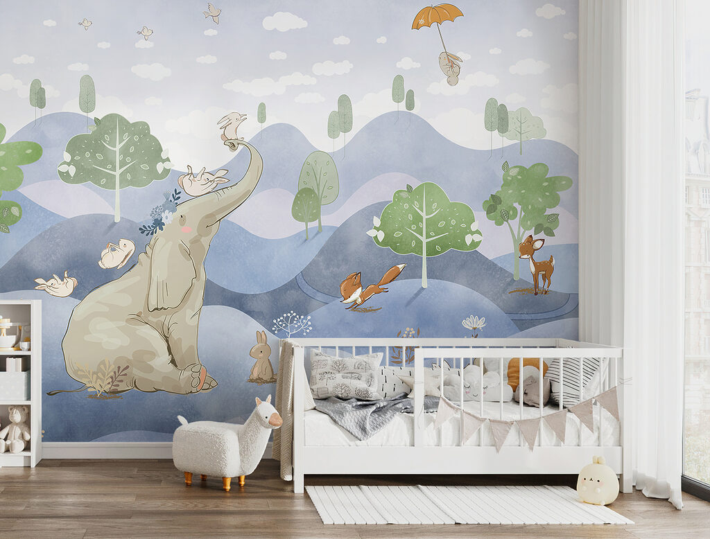 An elephant and rabbits in a forest u98695v1pir1m 1024x778 - An elephant and rabbits in a forest