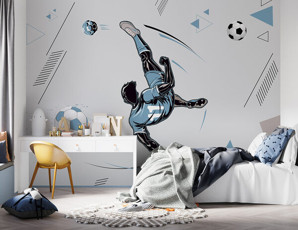 A football player kicking a ball A football player kicking a ball