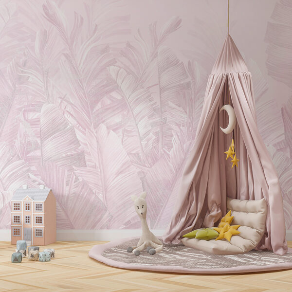 Soft pastel leaves in gentle arrangement