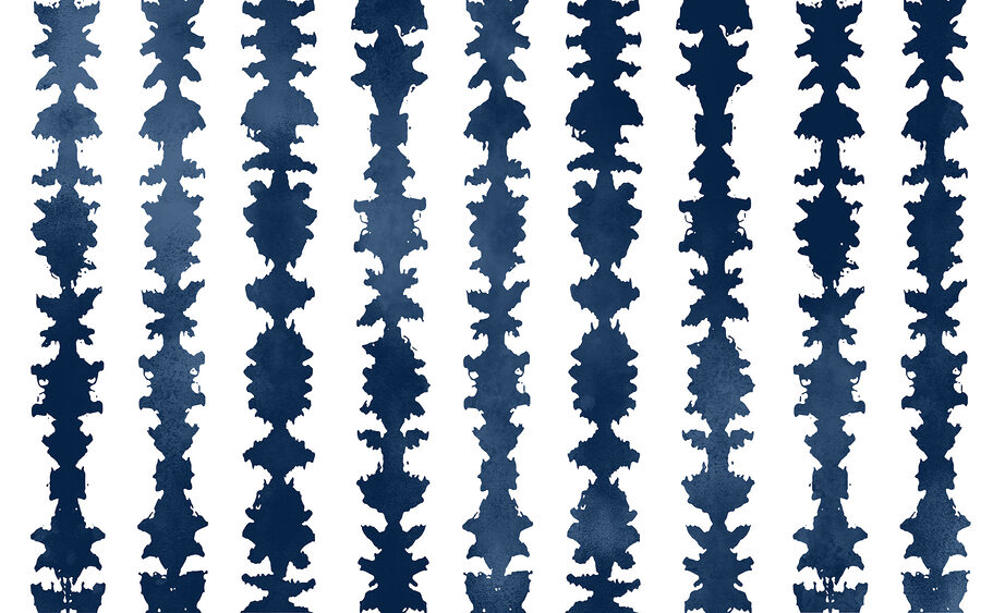 A blue and white striped pattern