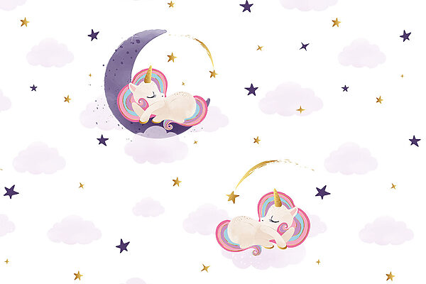 A unicorns sleeping on the moon A unicorns sleeping on the moon