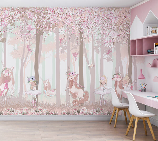A wallpaper with a group of unicorns and fairies u98694pir1 600x536 - A wallpaper with a group of unicorns and fairies