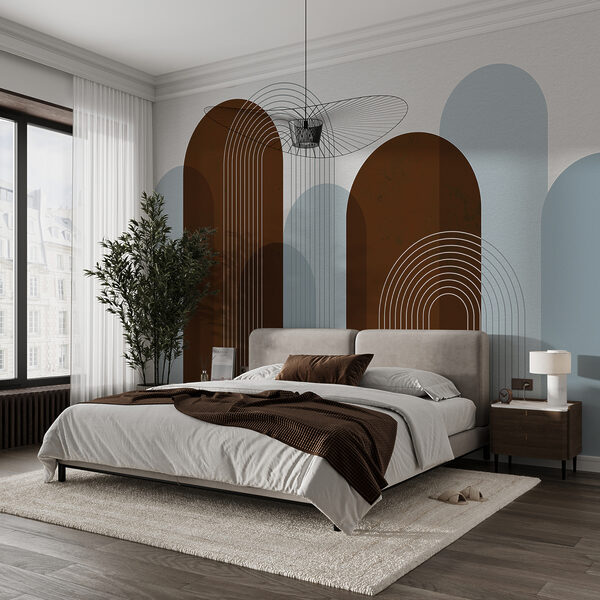 Wall mural Wall mural A brown and blue art (SKU: u73098v1)