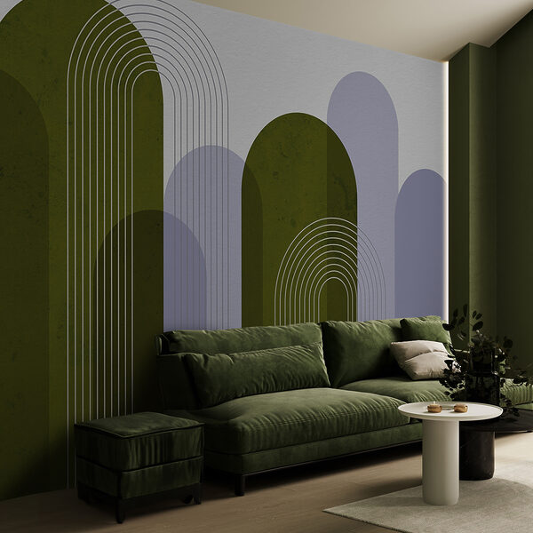 Wall mural Wall mural A green and purple art (SKU: u73098v2)