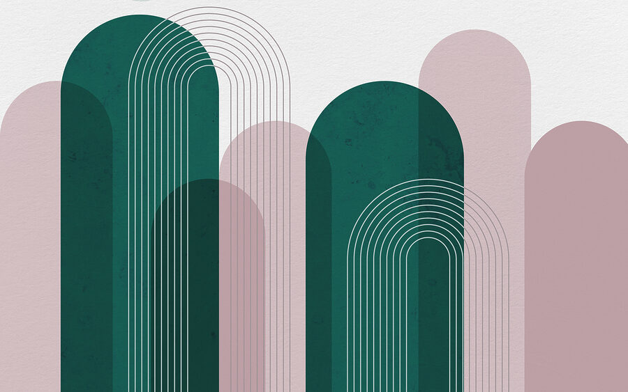 A green and pink art A green and pink art