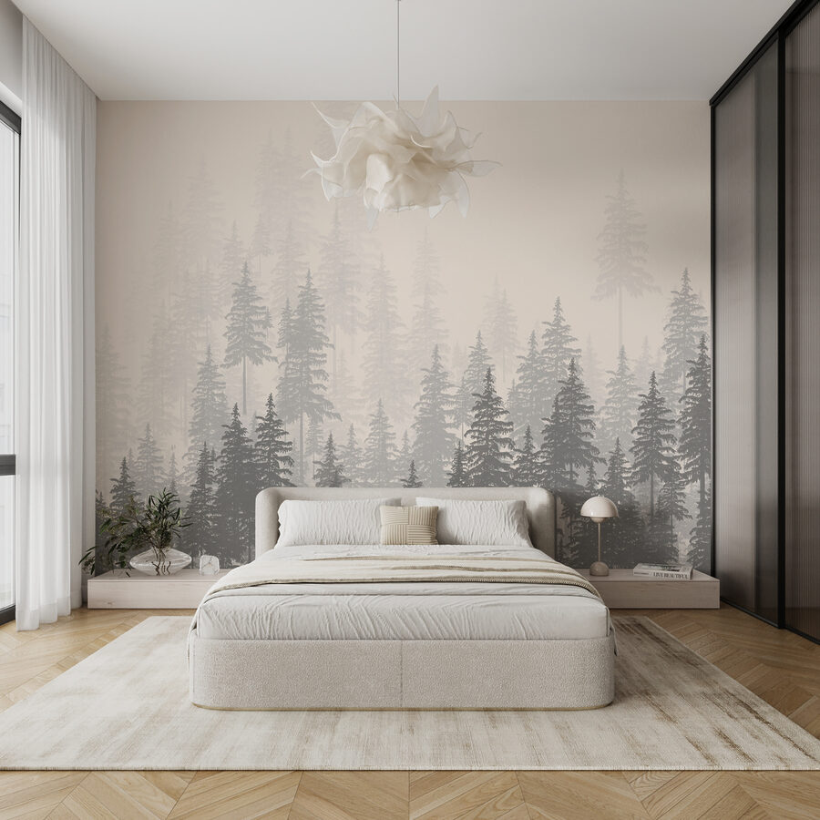 Wall murals A group of trees in a forest - Image 2