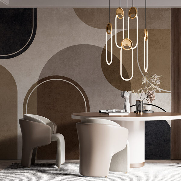 Wall mural Wall mural Abstract shapes in muted tones (SKU: u99095)