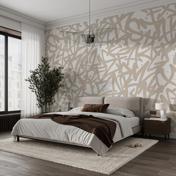 Wall mural Wall mural A pattern of letters on a white background (SKU: u99087v1)