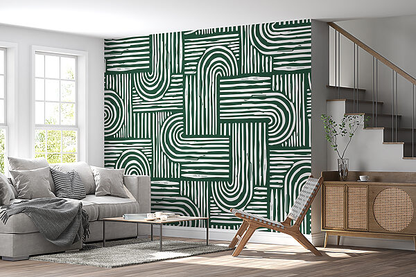 A pattern of lines and curves A pattern of lines and curves