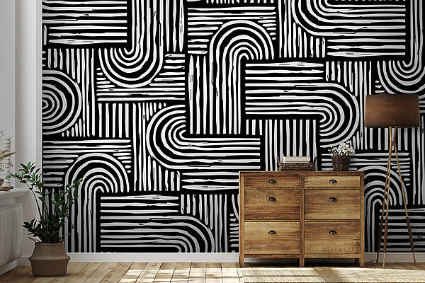 A black and white pattern A black and white pattern