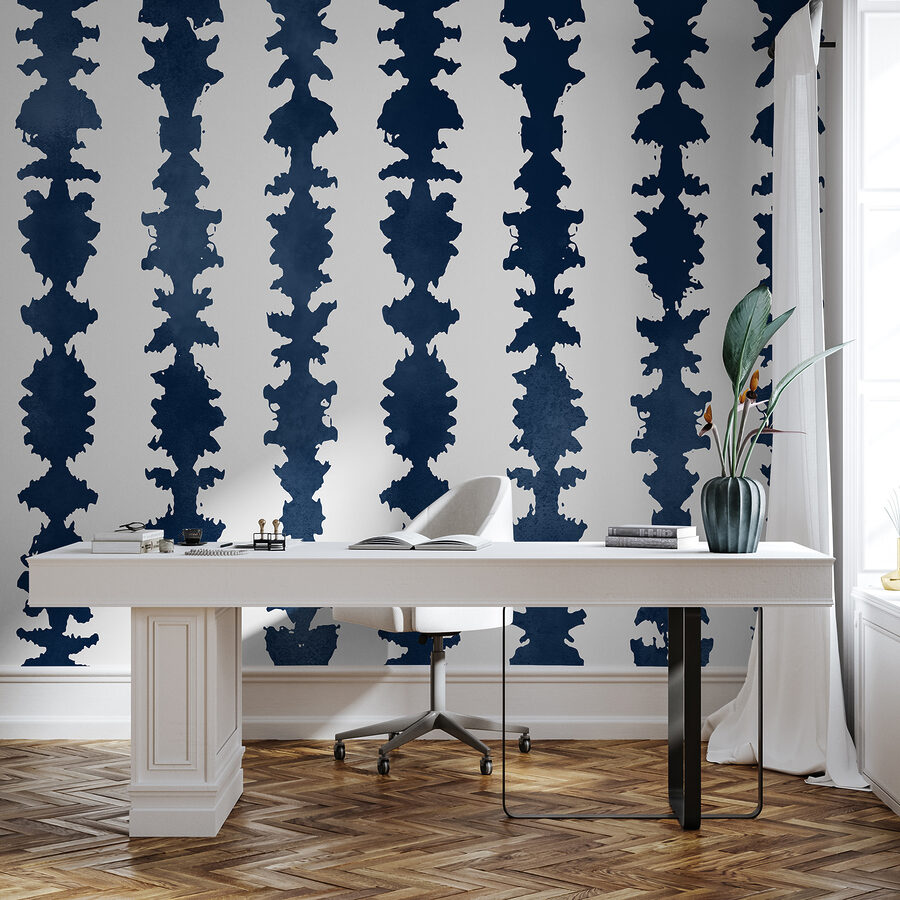A blue and white striped pattern
