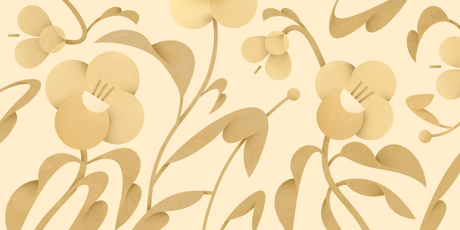 Elegant floral pattern on soft background.