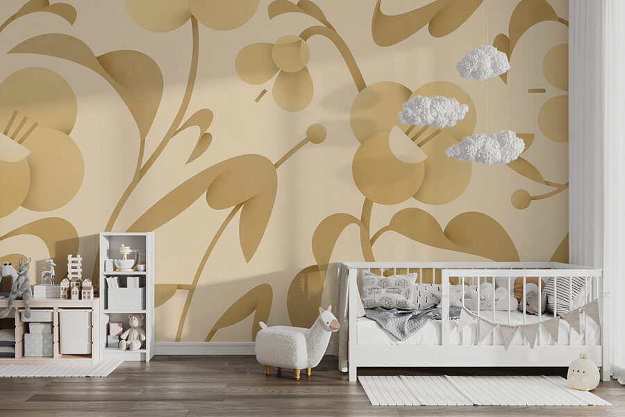 Elegant floral pattern on soft background.