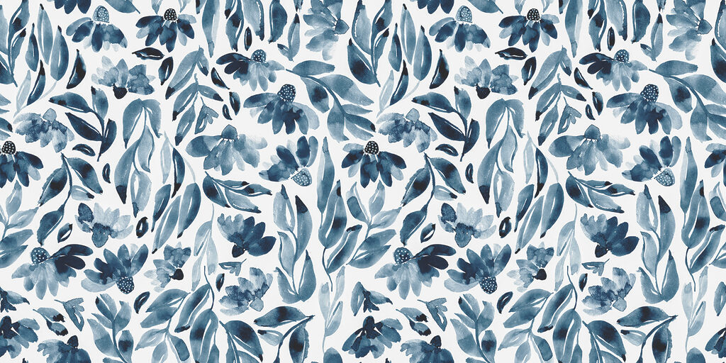 A pattern of flowers and leaves A pattern of flowers and leaves