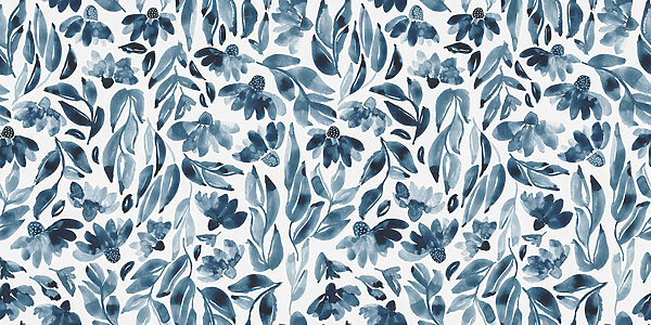 A pattern of flowers and leaves A pattern of flowers and leaves