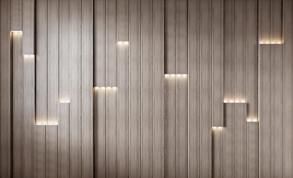 A wall with lights on A wall with lights on