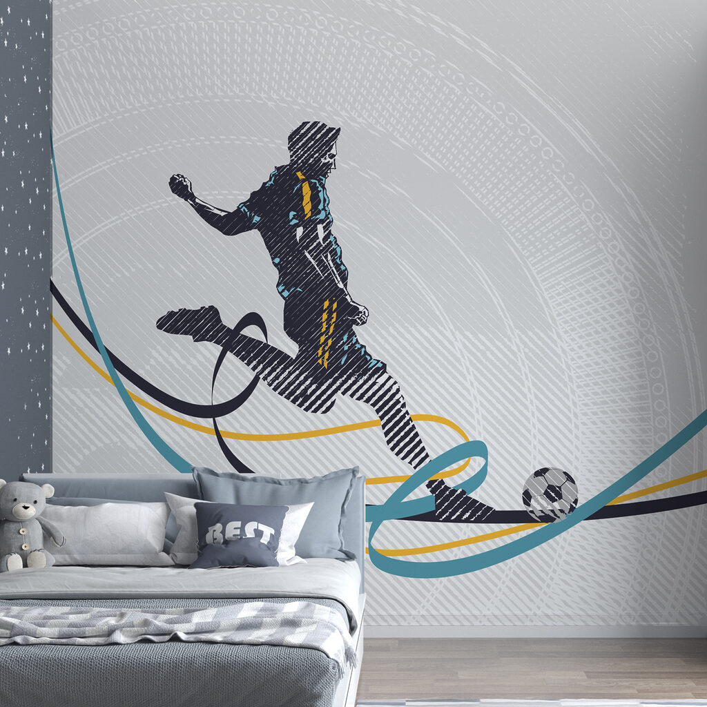 A man kicking a football ball A man kicking a football ball