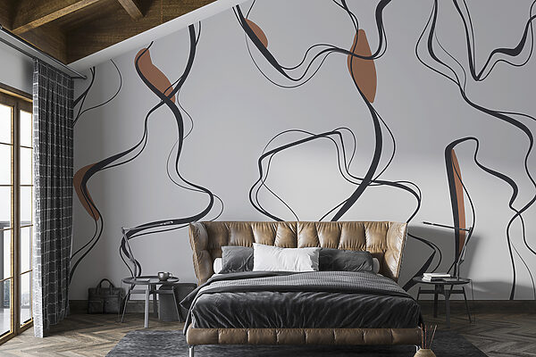 Wall mural Wall mural A grey and black pattern (SKU: u99659v3)