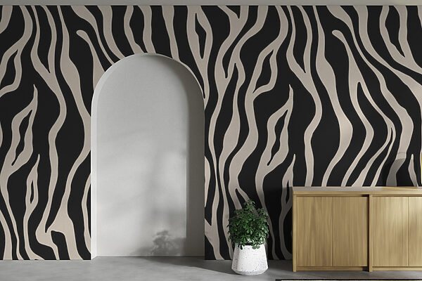 A black and white zebra print A black and white zebra print